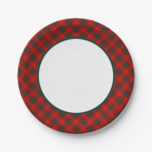 Plato De Papel Frontera Clan Cameron Tartan