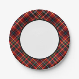 Plato De Papel Frontera Clan Innes Tartan