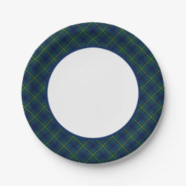 Plato De Papel Frontera Clan Johnston Tartan