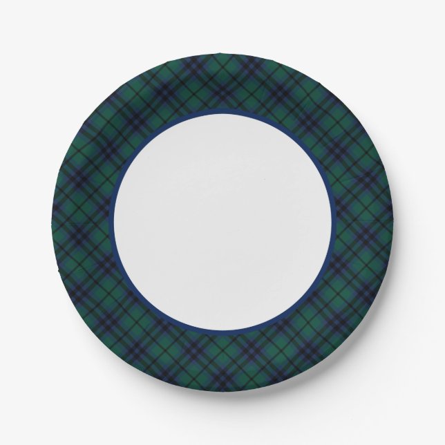 Plato De Papel Frontera Clan Keith Modern Tartan (Anverso)