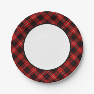 Plato De Papel Frontera Cunningham Tartan