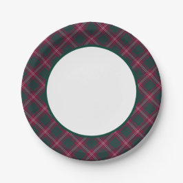 Plato De Papel Frontera de Clan Crawford Tartan