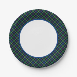 Plato De Papel Frontera de Clan Farquharson Tartan