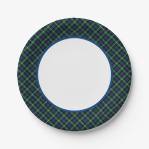 Plato De Papel Frontera de Clan Farquharson Tartan