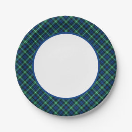 Plato De Papel Frontera de Clan Lamont Tartán