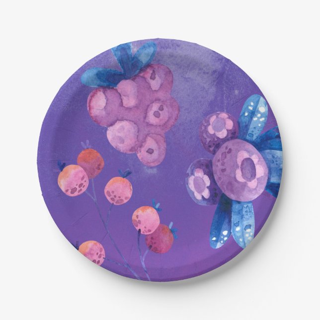 Plato De Papel Frost Berry Winter Fiesta (Anverso)