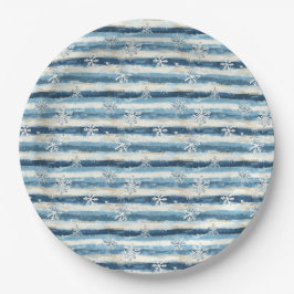 Plato De Papel Frosted Horizon