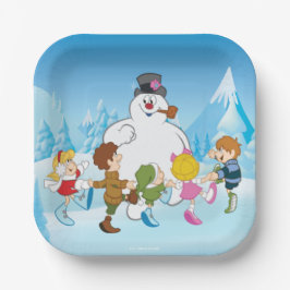 Plato De Papel Frosty el invierno de Snowman™
