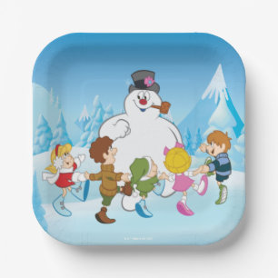 Plato De Papel Frosty el invierno de Snowman™