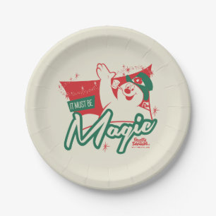 Plato De Papel Frosty el muñeco de nieve - Debe ser magia