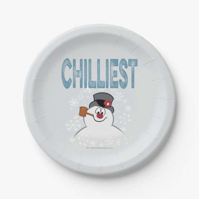 Plato De Papel Frosty the Snowman™ | Chilmás (Anverso)