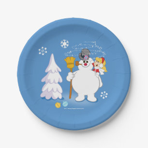Plato De Papel Frosty the Snowman™   Frosty & Karen Winter Fun