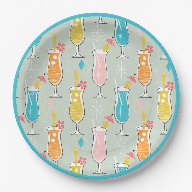 Plato De Papel Fruity Tiki Beverages (Anverso)