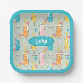 Plato De Papel Fruity Tiki Beverages