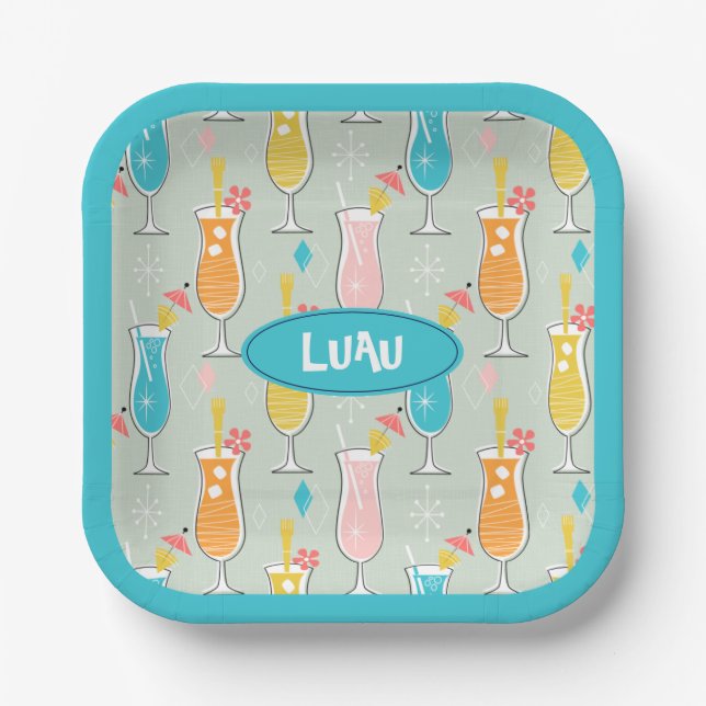 Plato De Papel Fruity Tiki Beverages (Anverso)