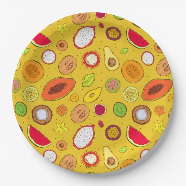 Plato De Papel Fruta (Anverso)