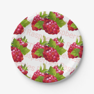 Plato De Papel Fruta de frambuesa