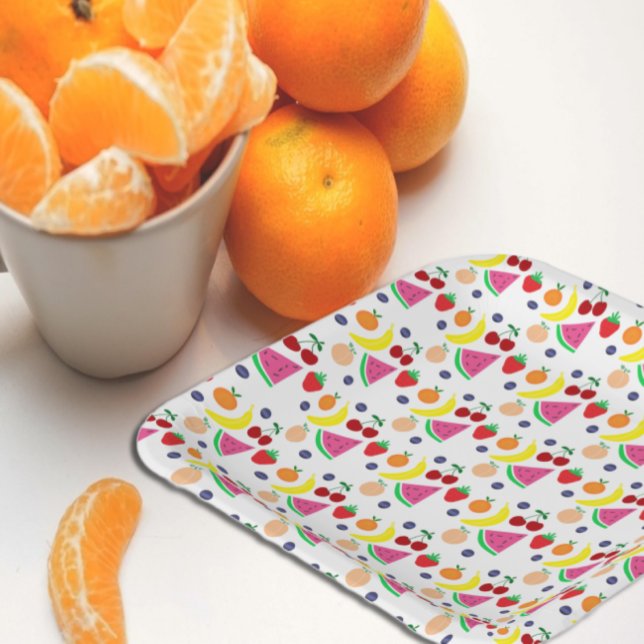 Plato De Papel Fruta Dos-tti Frutti 2do Cumpleaños (Subido por el creador)
