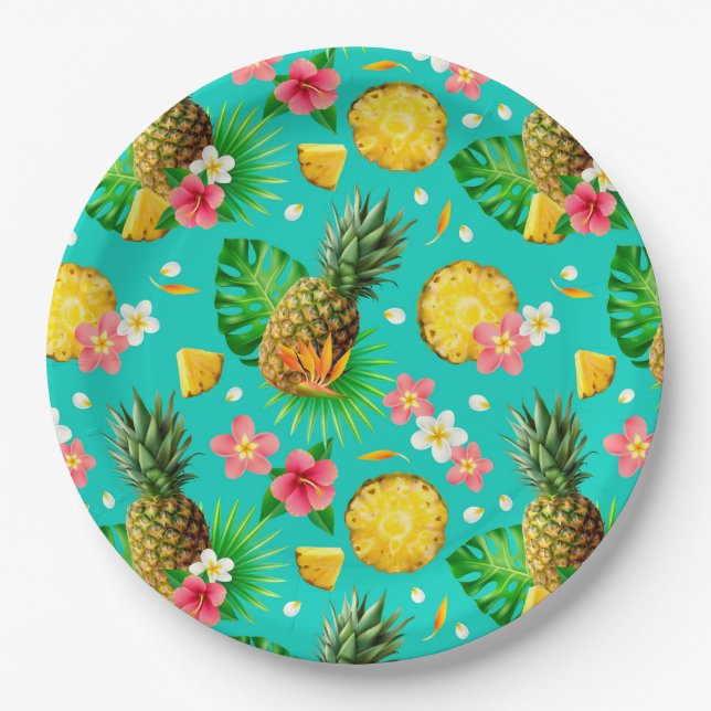 Plato De Papel Fruta tropical (Anverso)