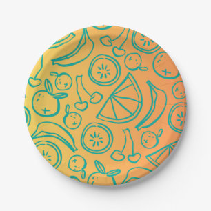 Plato De Papel Frutas