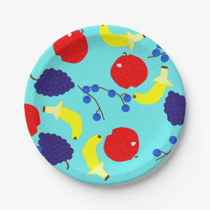 Plato De Papel Frutas giratorias