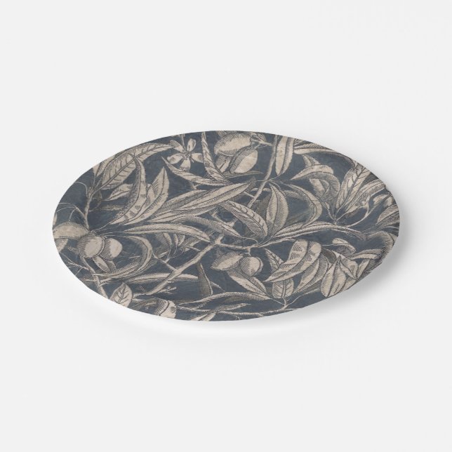 Plato De Papel Frutas y flores de vintage (Angular)