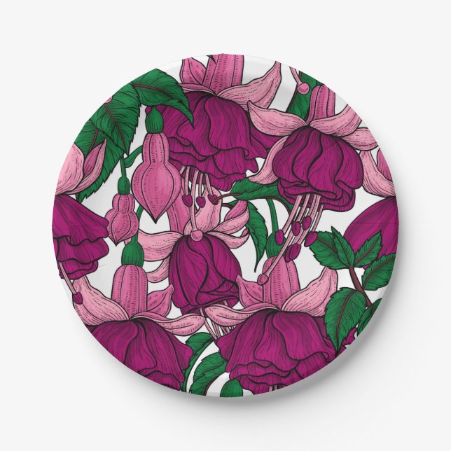 Plato De Papel Fuchsia (Anverso)