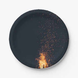 Plato De Papel fuego