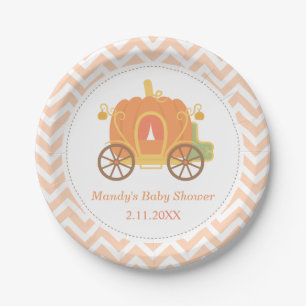 Plato De Papel Fuentes de princesa Carriage Baby Shower de la
