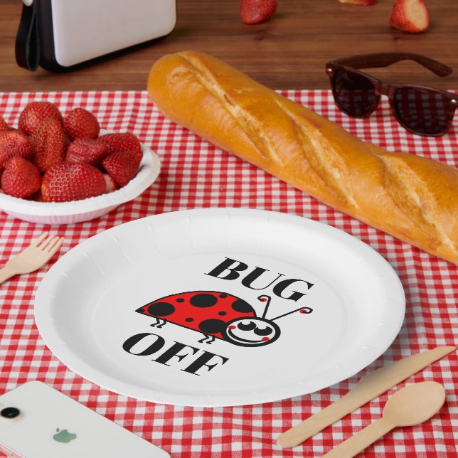 Plato de Papel Fuera Bicho (Picnic)