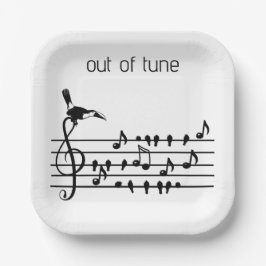 Plato De Papel Fuera de sintonía, el tucán se une a los pájaros c