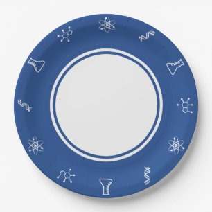 Plato De Papel Fuerzas atractivas en placa de papel azul