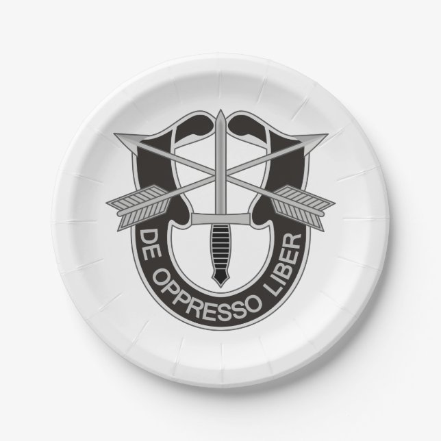 Plato De Papel Fuerzas Especiales SF De Oppresso Liber (Anverso)