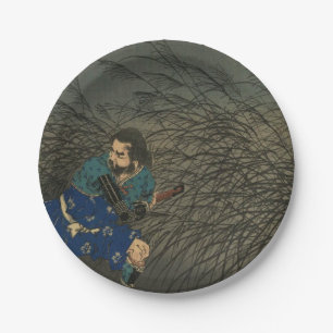 Plato De Papel Fujiwara no Yasumasa toca flauta por luna 3:3