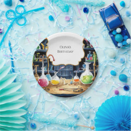 Plato De Papel Fun Chemistry Lab Científico Cumpleaños