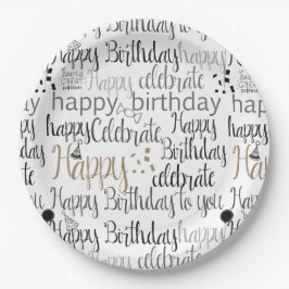 Plato De Papel Fun Happy Balloons Birthday