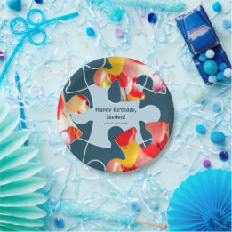 Plato De Papel Fun Jigsaw Puzzle Kids Happy Birthday Name