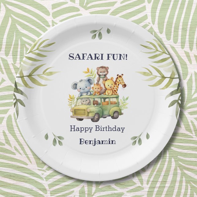 Plato De Papel Fun Jungle Animal Safari Cumpleaños (Subido por el creador)