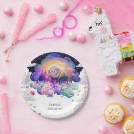 Plato De Papel Fun Kids Candyland Cumpleaños