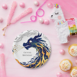 Plato De Papel Fun Majestic Dragon Cumpleaños