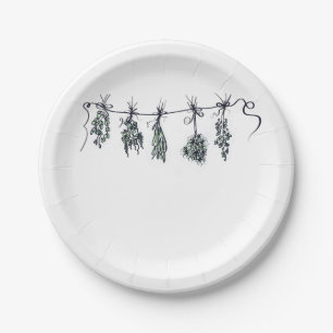 Plato De Papel Fun moda Jardín Herbs