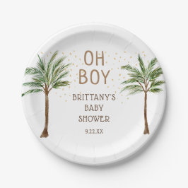 Plato De Papel Fun Oh Boy Jungle Safari Baby Shower