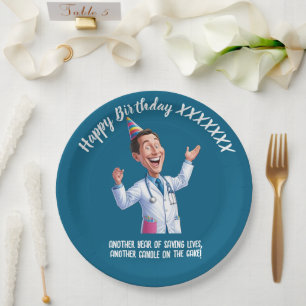 Plato De Papel FUN SMILE DOCTOR birthday antistress party