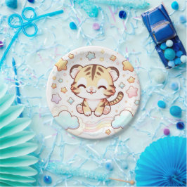 Plato De Papel Fun Tiger Baby Shower