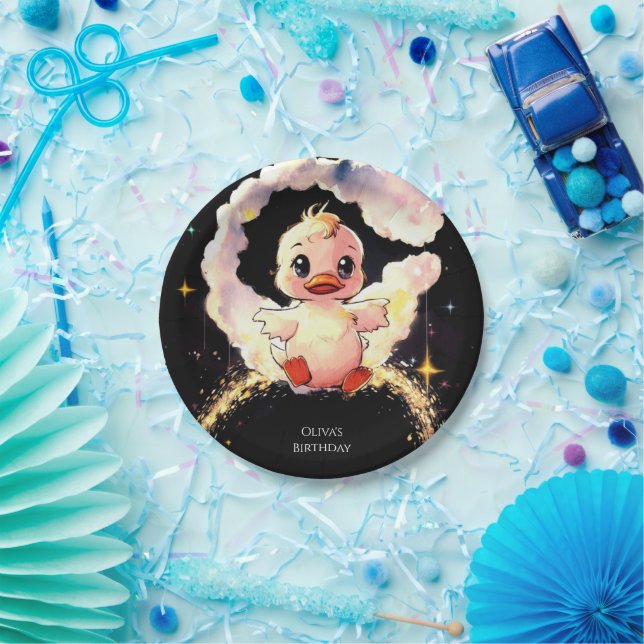 Plato De Papel Fun Whimsical Duck Birthday (Fiesta)
