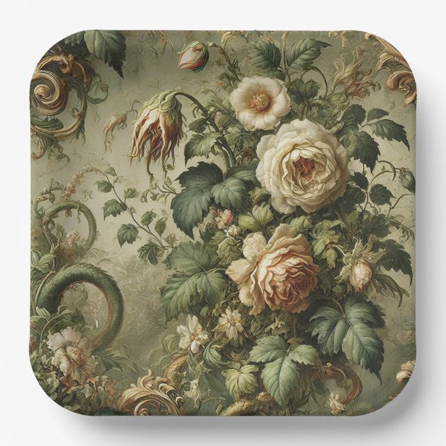 Plato De Papel Fundido para la gracia - Barroco gótico (Anverso)