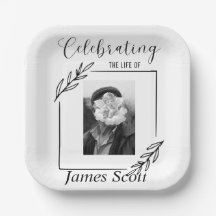 Funeral / Memorial placa de papel personalizada