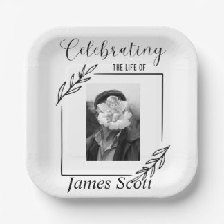 Plato De Papel Funeral / Memorial placa de papel personalizada