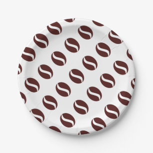 Plato De Papel Funky Coffee Bean