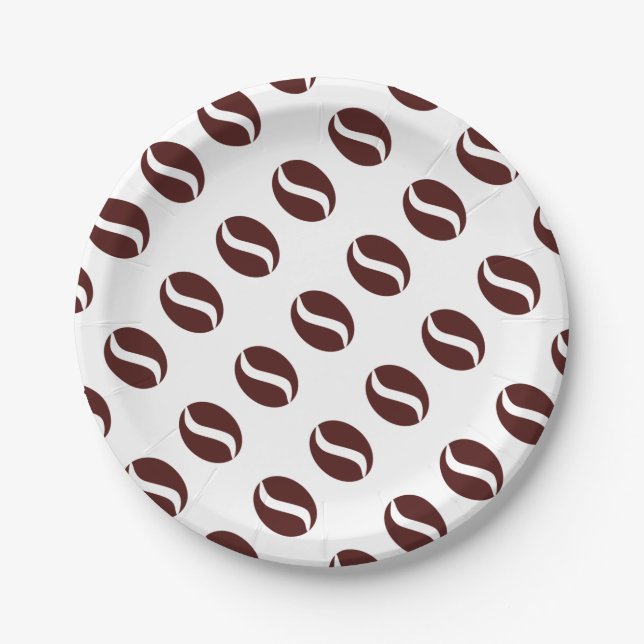 Plato De Papel Funky Coffee Bean (Anverso)